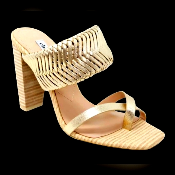 NWT CHARLES DAVID "HORATIO" Boho-Chic Woven Leather Sandal, Light Gold size 9.5 - Picture 4 of 14